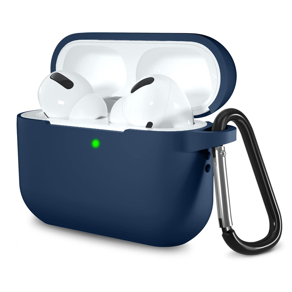 Techsuit Silikonový kryt AirPods Pro 1 2 Námořnická modrá