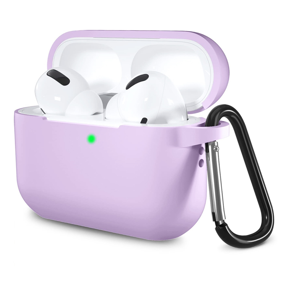 Techsuit Silikonové pouzdro pro AirPods Pro 1 2 Fialové