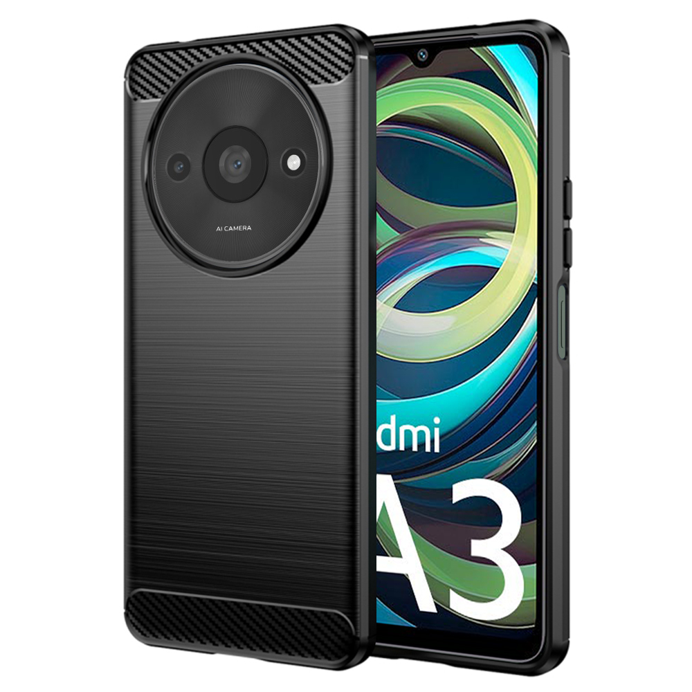 Techsuit Karbon Silikon Xiaomi Redmi A3 Redmi A3x Černý