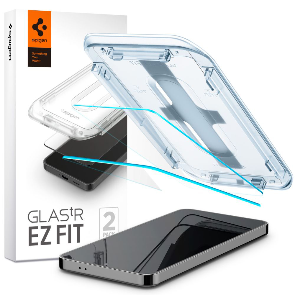 Spigen Glas.tR EZ-FIT 2 kusy Samsung Galaxy S24 S25 Průhledné