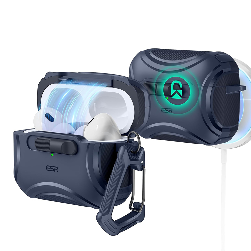 ESR Cyber Magnetické pouzdro HaloLock Apple AirPods Pro 1 2 Blue