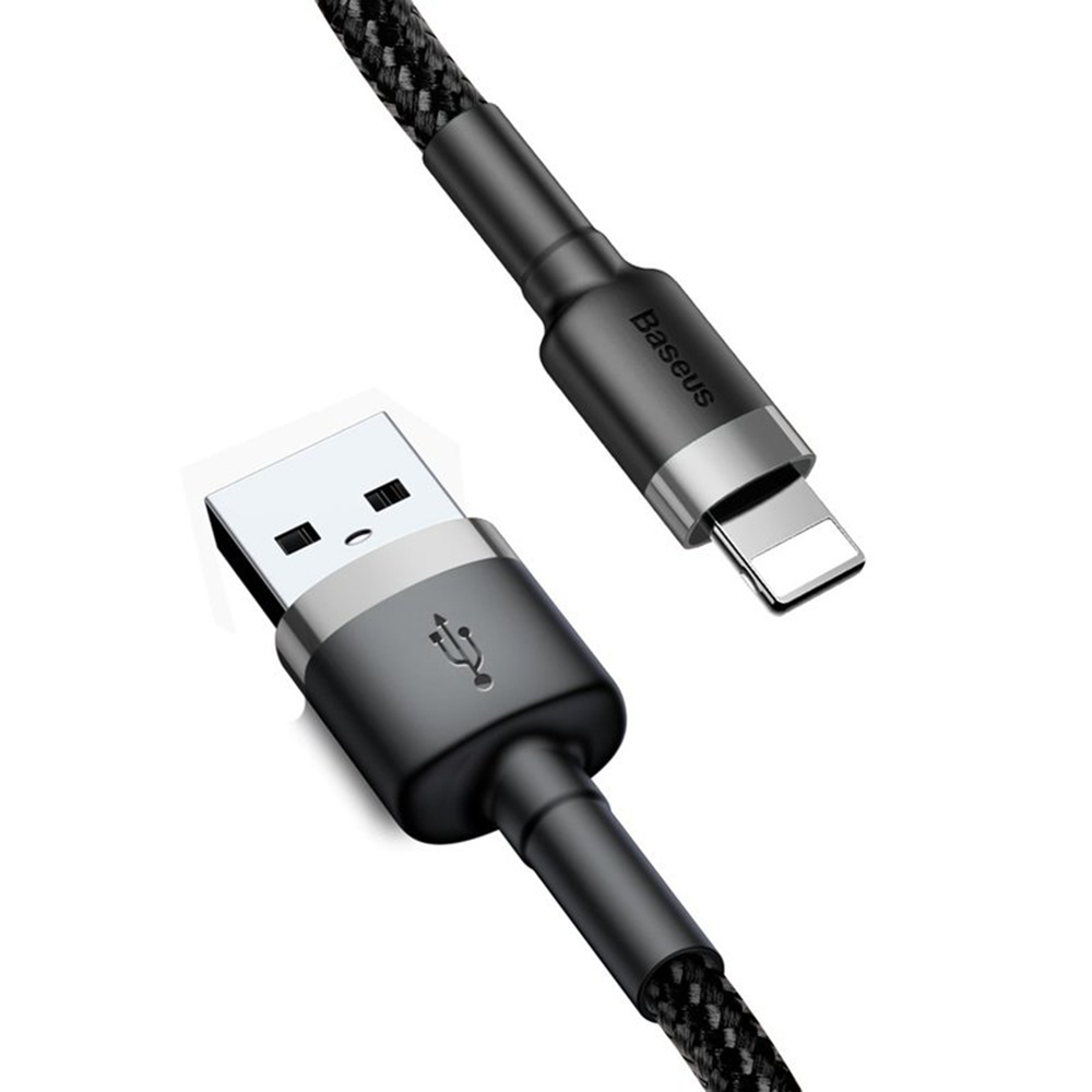 Baseus Kabel Cafule USB Lightning 2A 3m Černošedá