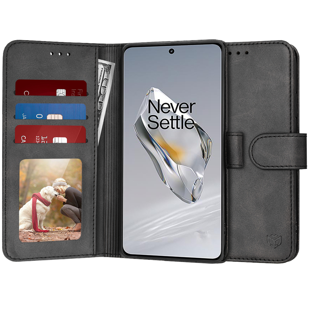 Techsuit Pouzdro Kniha OnePlus 12 Černá