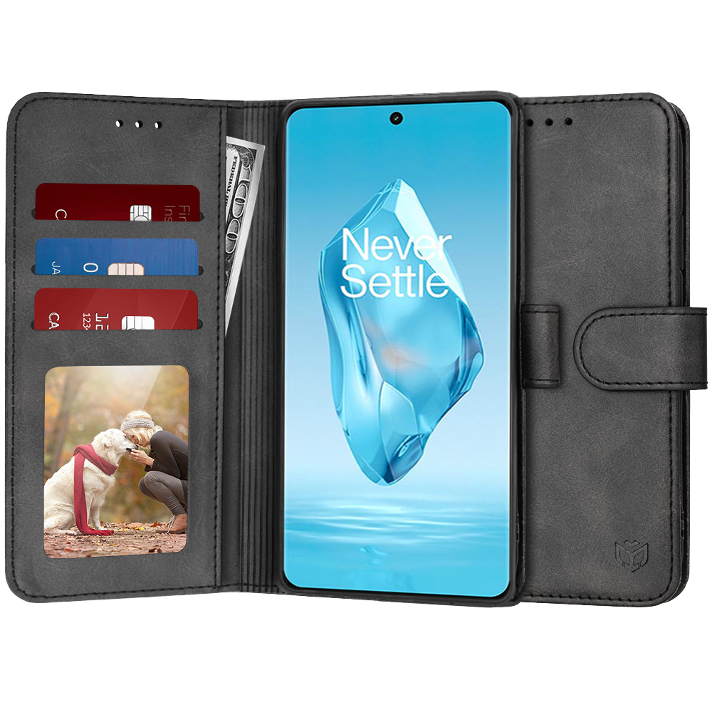 Techsuit Pouzdro Kniha OnePlus 12R Černá