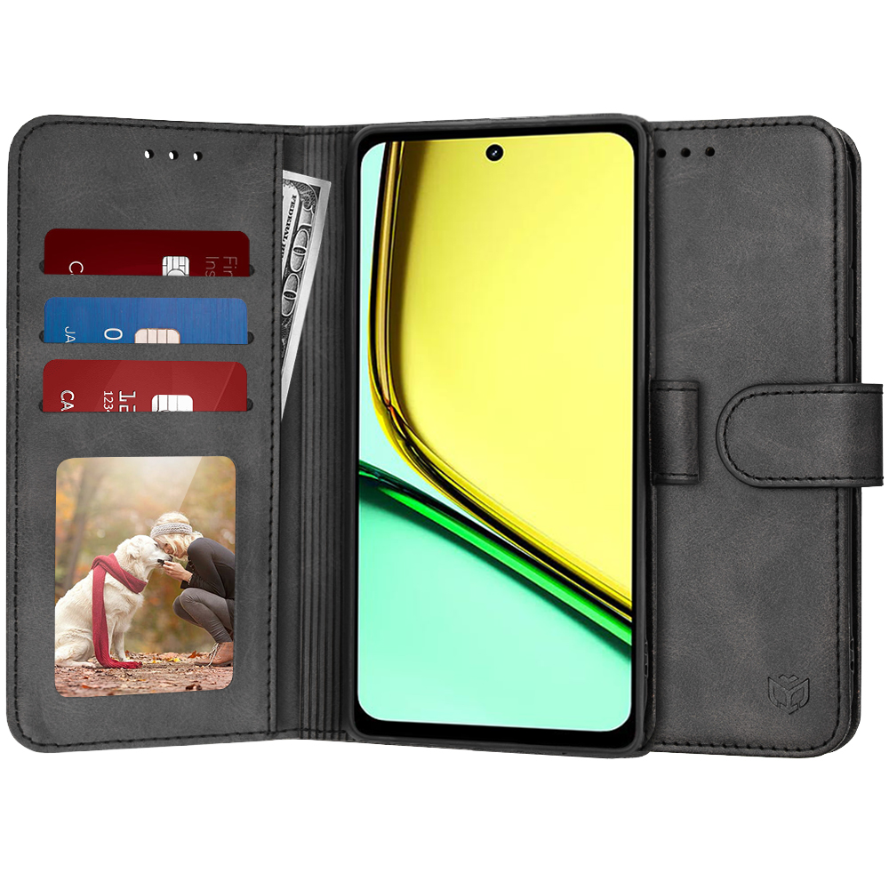 Techsuit Knižkové pouzdro Realme C67 4G Černá