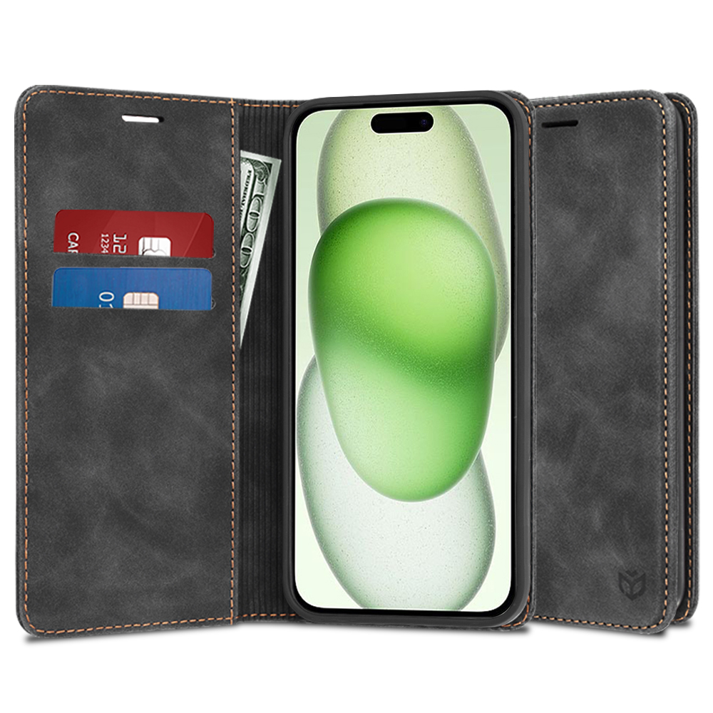 Techsuit Pohodlný kryt iPhone 15 Plus Černý