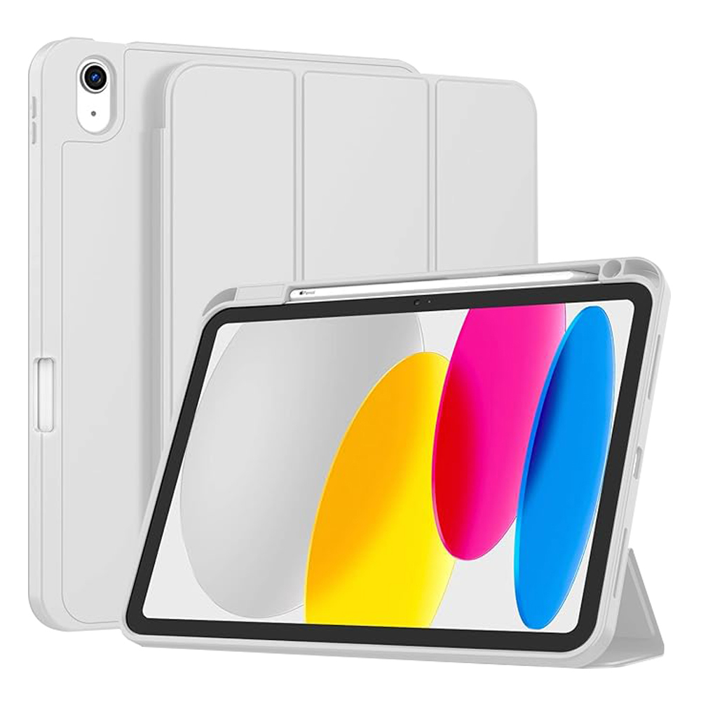 Techsuit Flex Trifold s držákem tužky iPad 10 (2022) Šedý