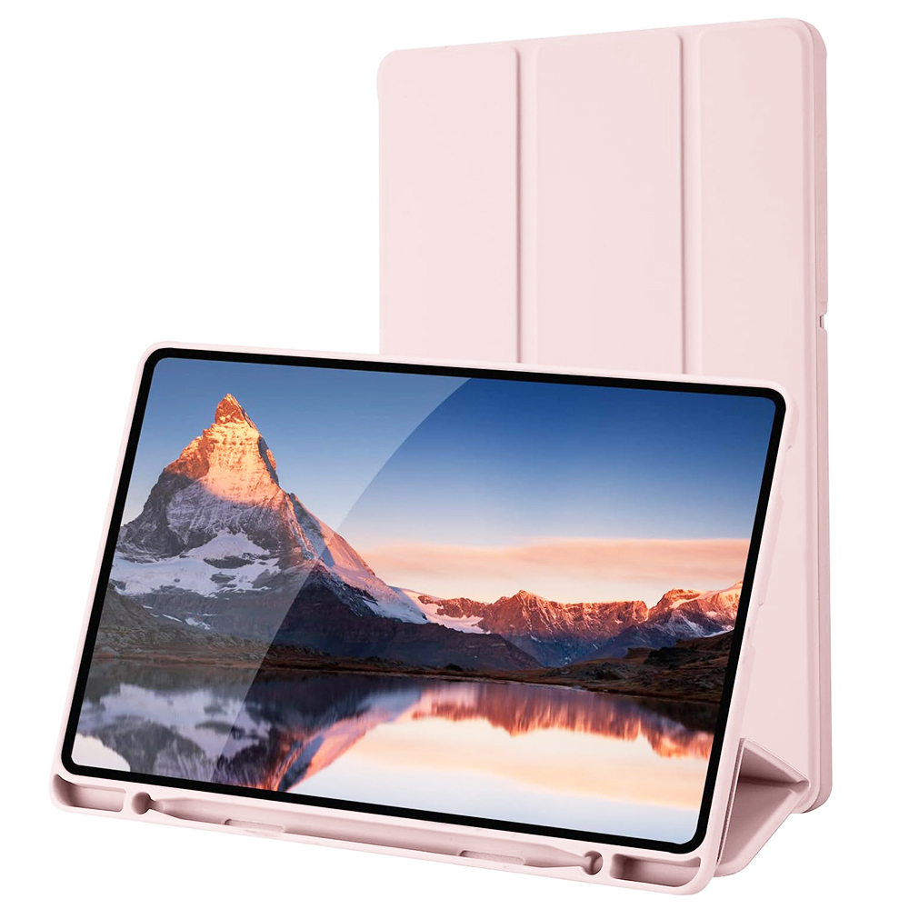 Techsuit Flex Trifold s držákem tužky Samsung Tab S6 Lite Růžový