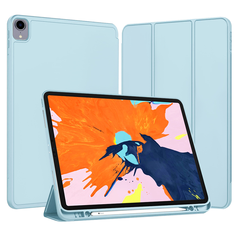 Techsuit Flex Trifold držák tužky iPad Pro 12.9 Nebesky modrá