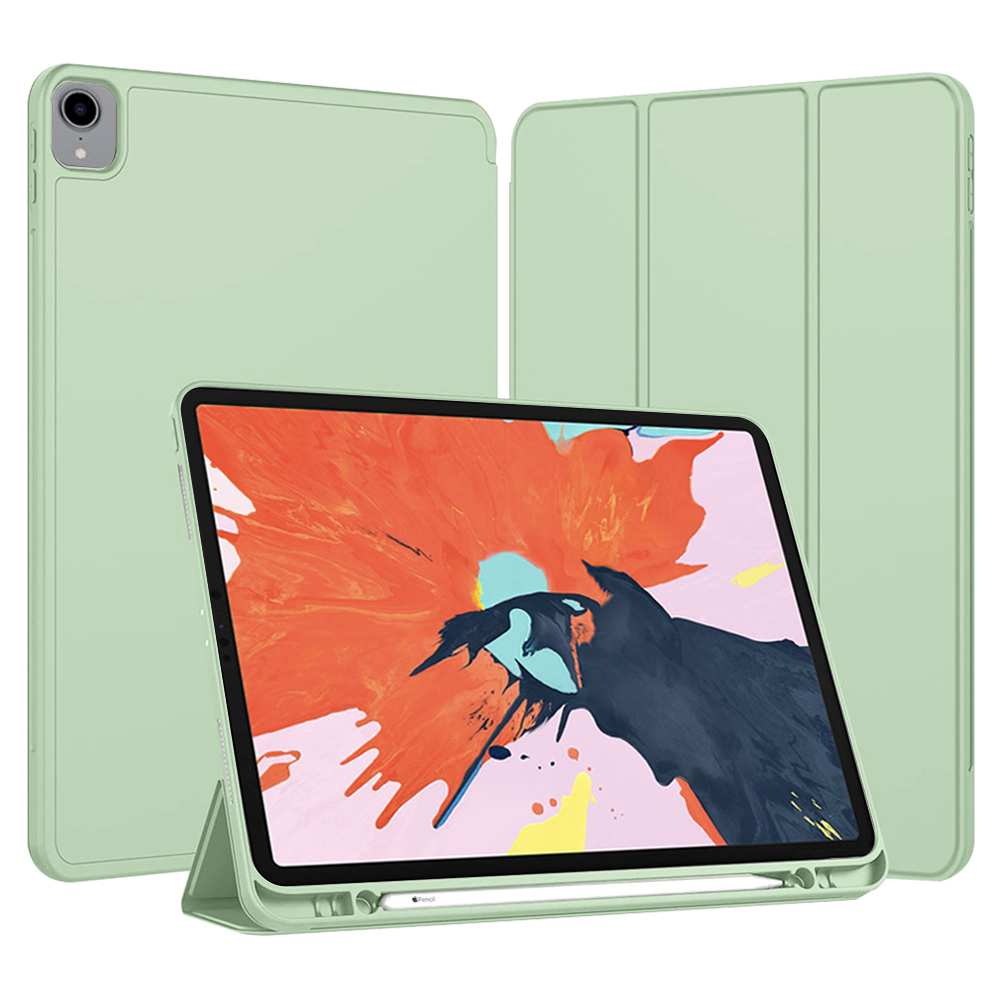 Techsuit Flex trojdílné pouzdro s držákem Pencil iPad Pro 12.9 Matcha zelená