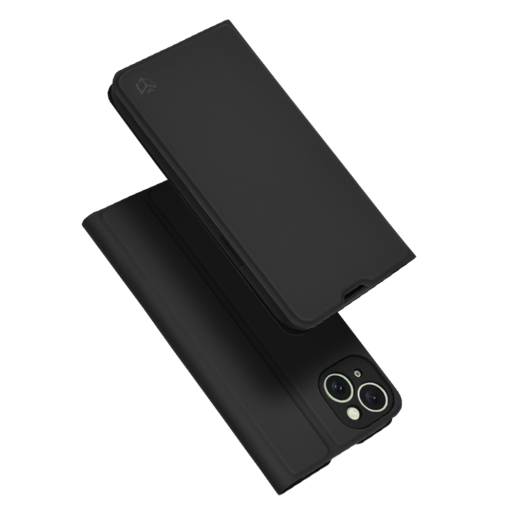 Techsuit Magskin Book iPhone 15 Plus Černá