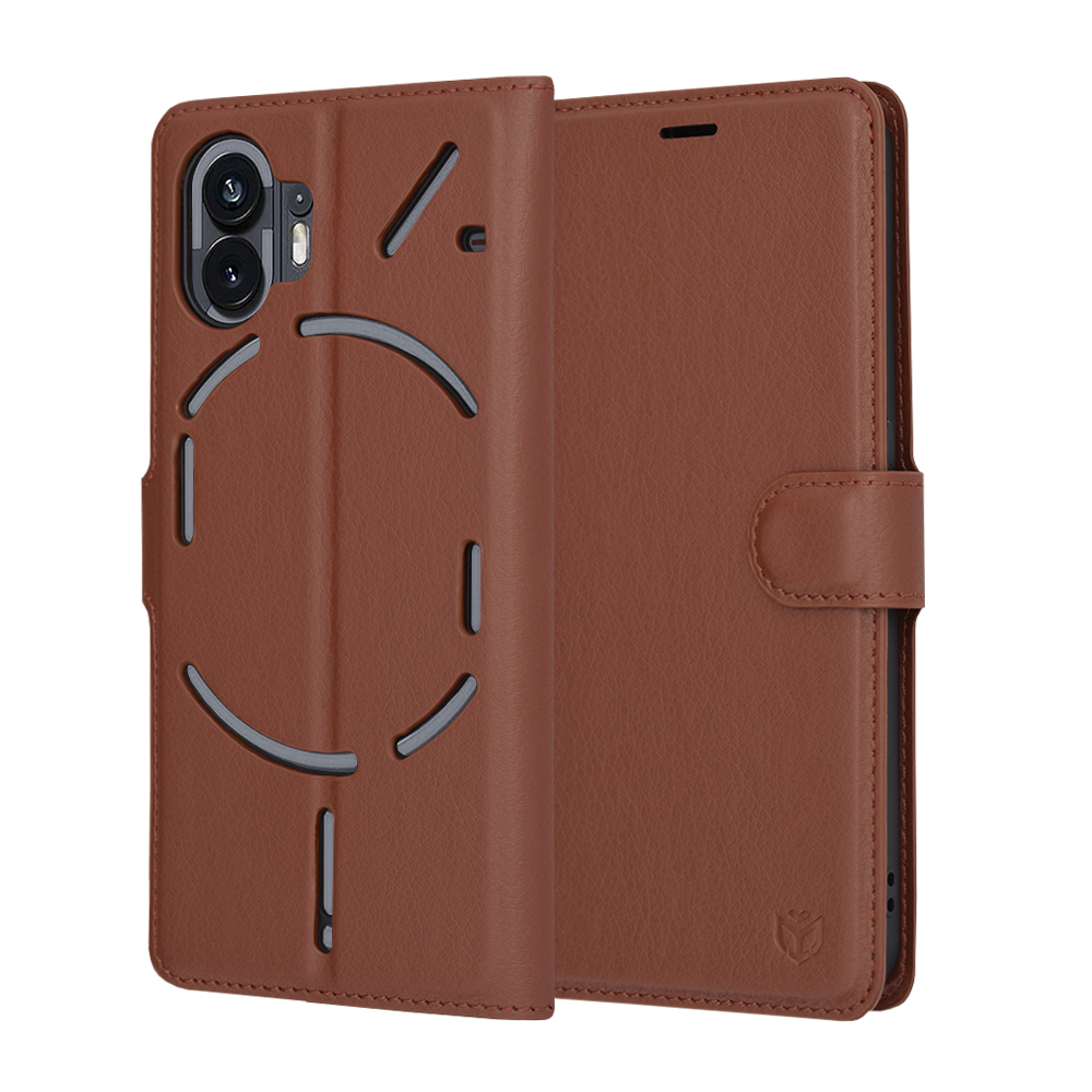 Techsuit Kožené pouzdro Nothing Phone (2) Brown