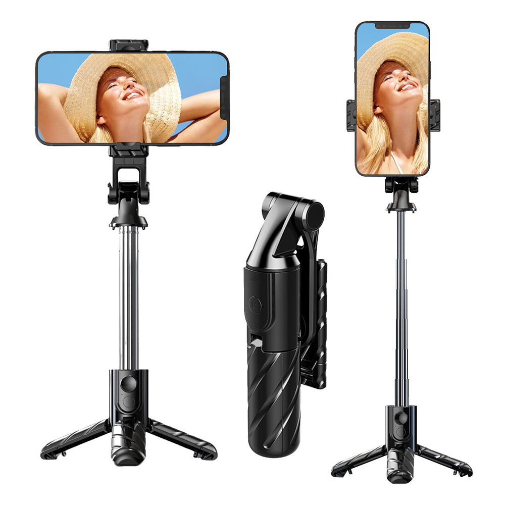 Techsuit Mini Selfie Tyč K03 Bluetooth Skládací 70cm Černá