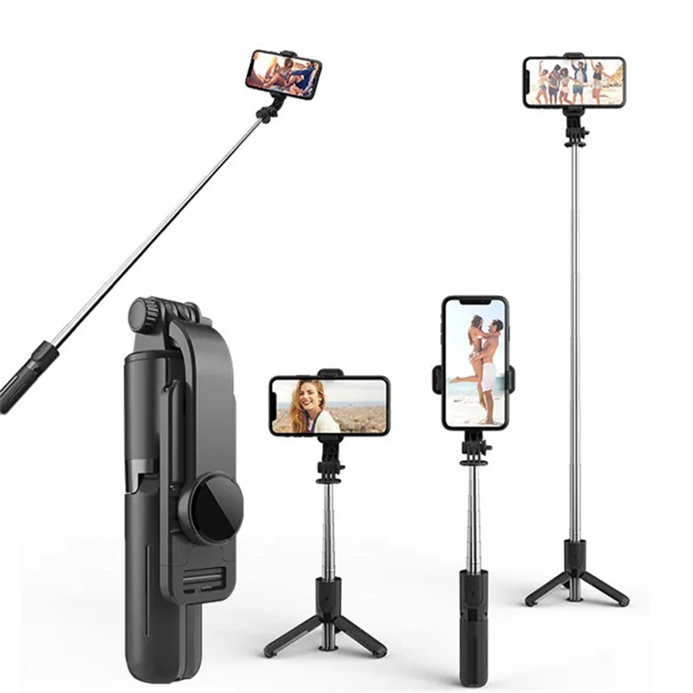 Techsuit L11 Selfie Tyč Stativ Bluetooth 360° 73cm Černá