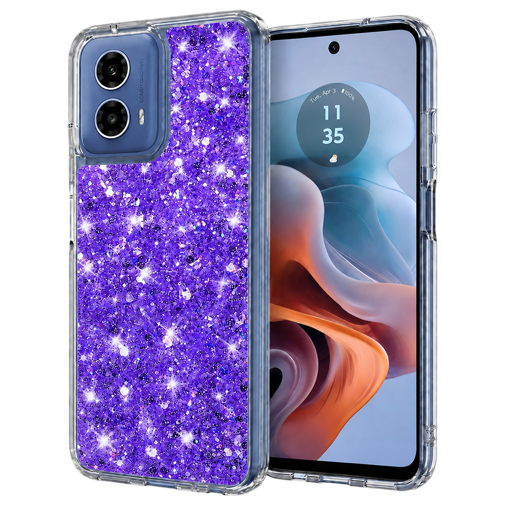 Techsuit Třpytivý Fialový Motorola Moto G34 Moto G45