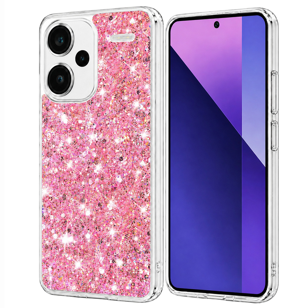 Techsuit Třpytivý kryt Xiaomi Redmi Note 13 Pro+ 5G Růžový