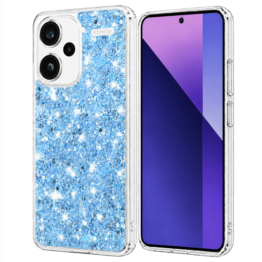 Techsuit Třpytivý kryt Xiaomi Redmi Note 13 Pro+ 5G Modrý