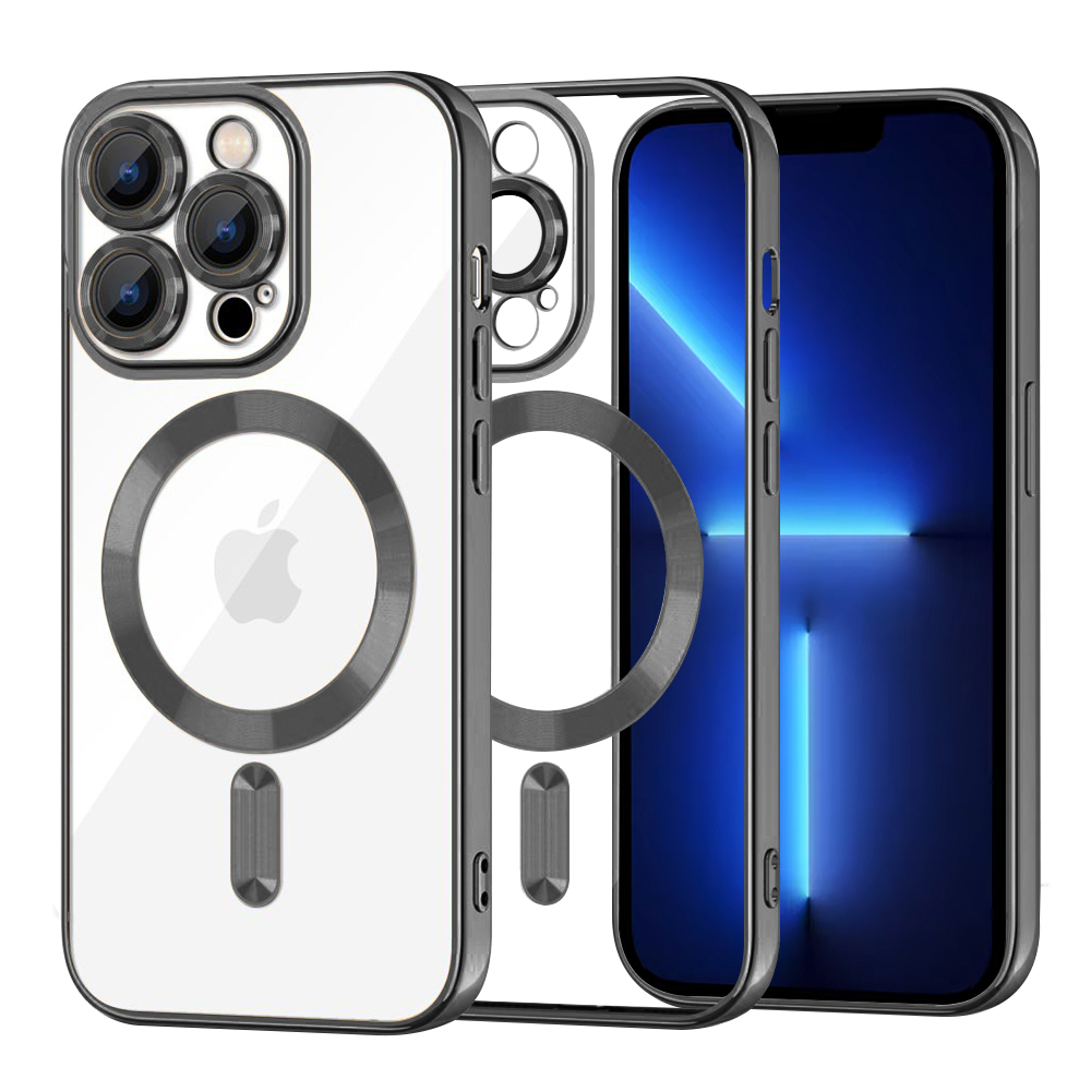 Techsuit Luxusní Krystal MagSafe iPhone 13 Pro Max Černý