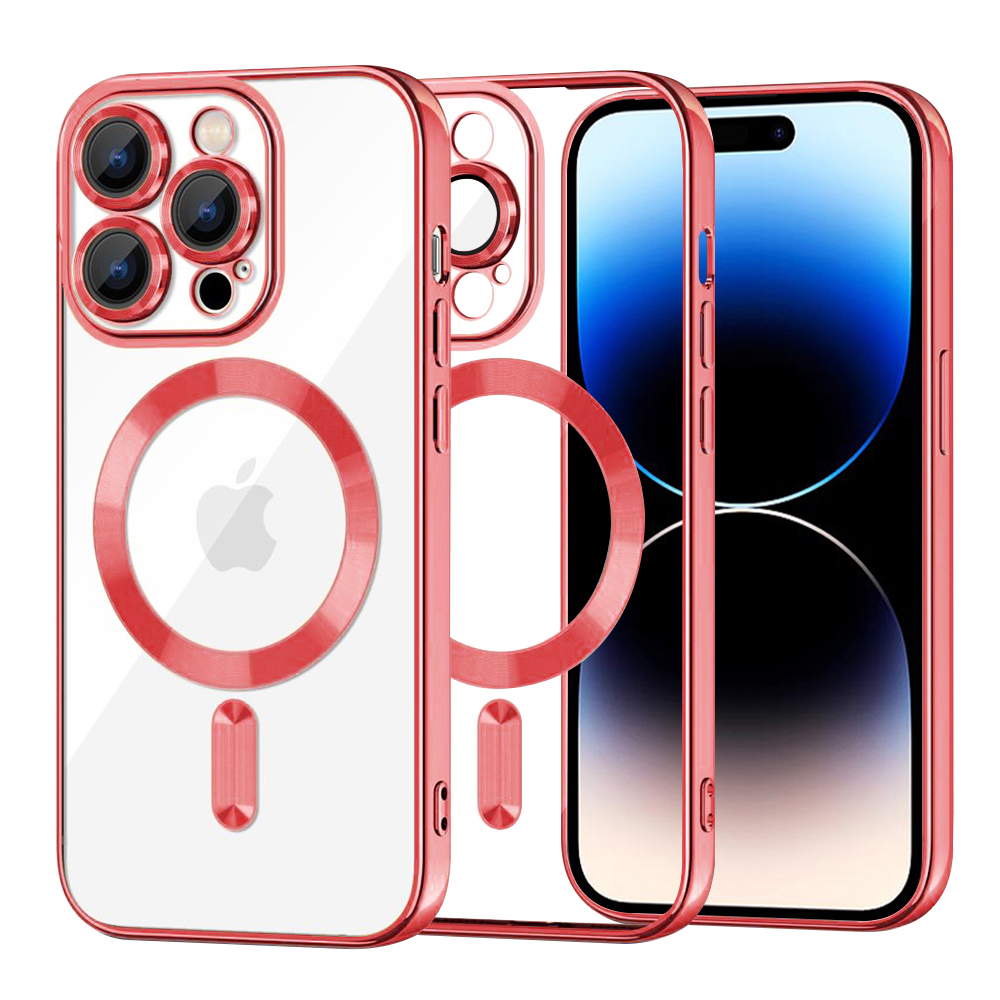 Techsuit Luxusní Krystal MagSafe iPhone 14 Pro Červený