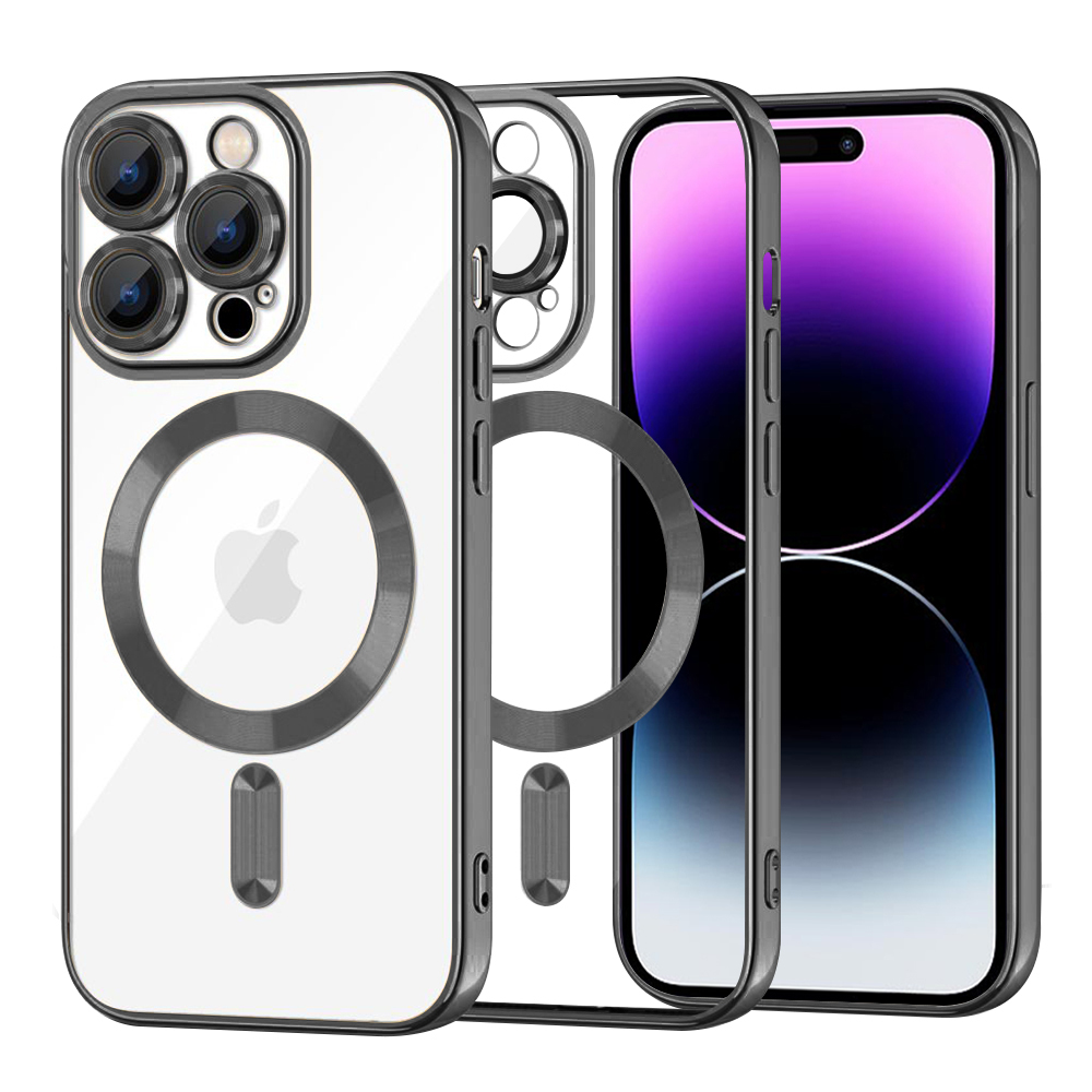 Techsuit Luxusní Křišťálový MagSafe iPhone 14 Pro Max Černý
