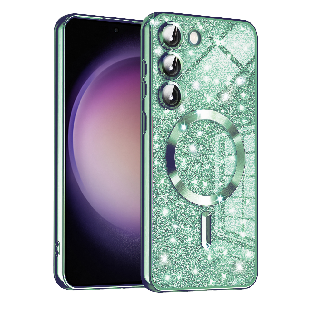 Samsung Galaxy S23 Plus Třpytivý MagSafe Světle zelený
