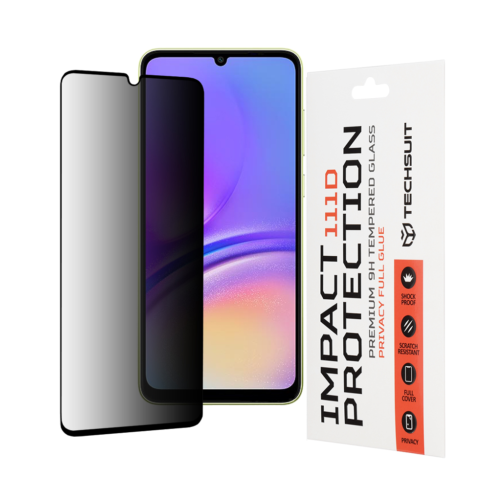 Techsuit 111D Privátní celoplošné sklo Samsung Galaxy A05 A05s Černé