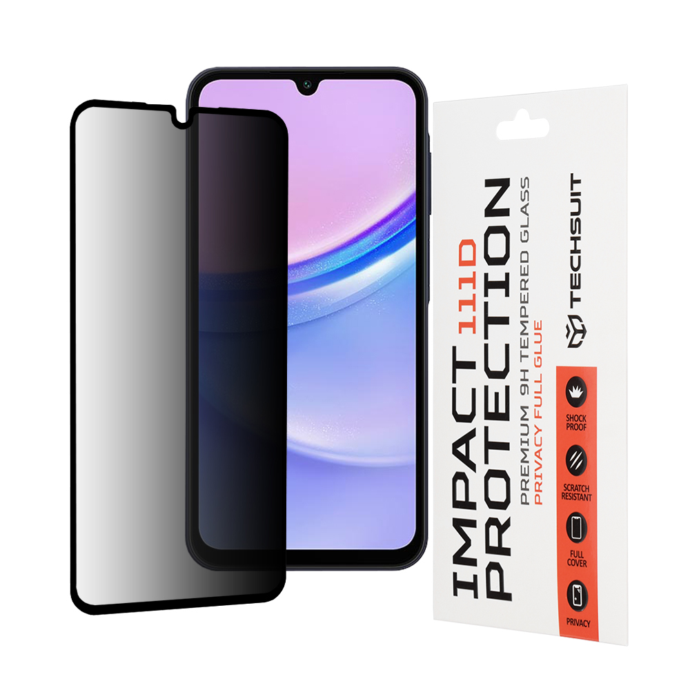 Techsuit 111D Privacy Full Glue Samsung Galaxy A15 4G A15 5G M15 Černá