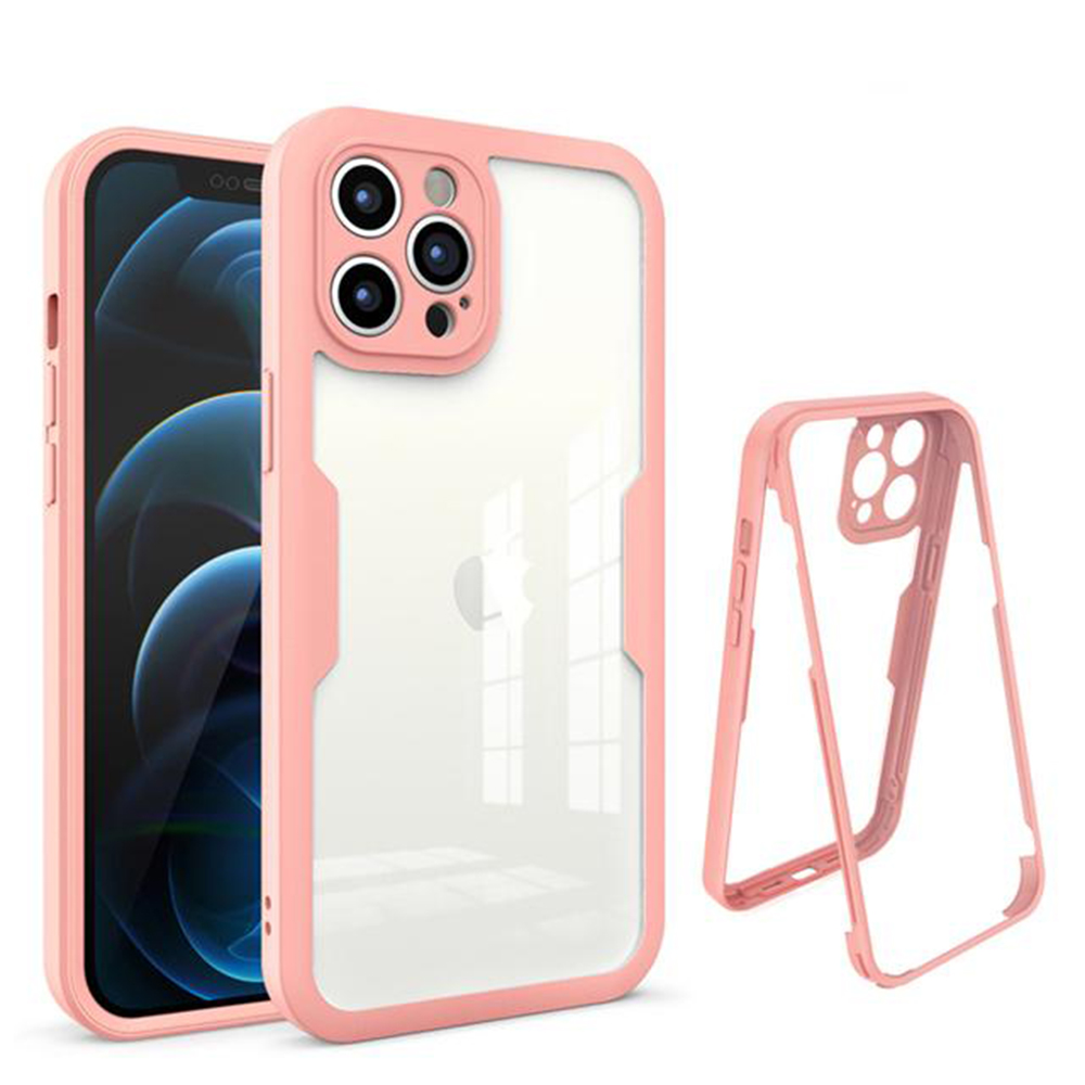 Techsuit ColorVerse 360 Series Screen Protector iPhone 12 Pro Max Pink