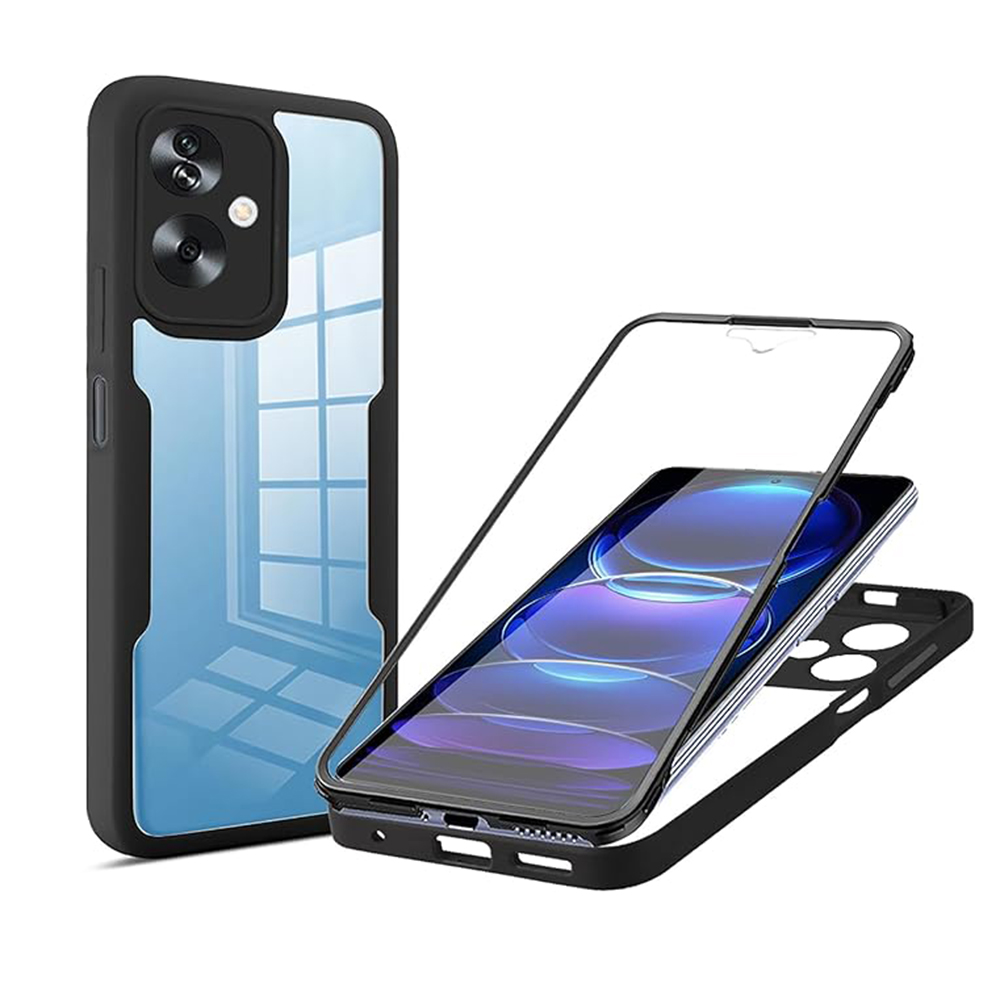 Techsuit ColorVerse 360 Series Screen Protector Oppo A79 OnePlus Nord N30 SE Black