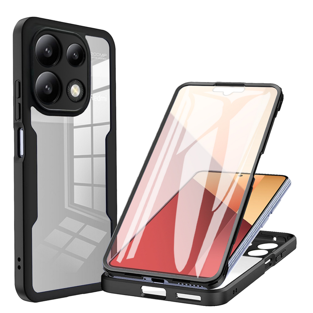 Techsuit ColorVerse 360 Series Screen Protector Xiaomi Redmi Note 13 Pro 4G Poco M6 Pro 4G Black