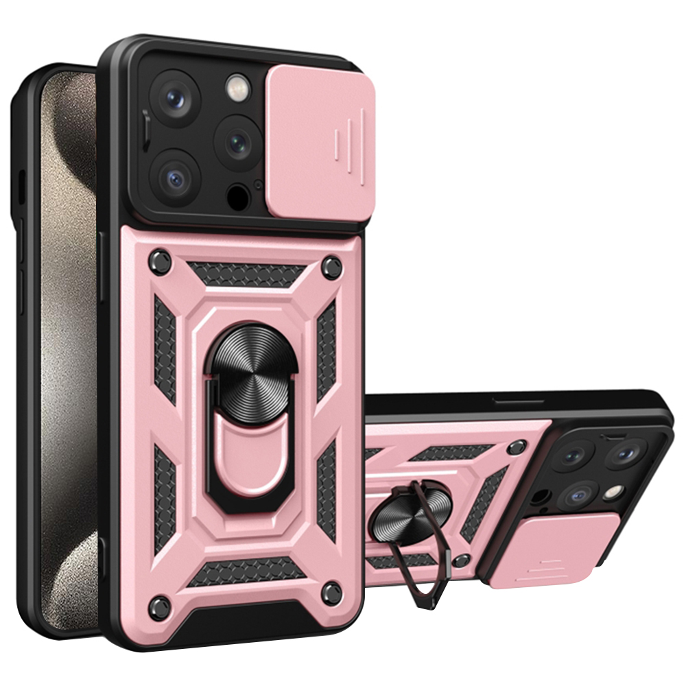 Techsuit CamShield Series pouzdro iPhone 15 Pro Rose Gold