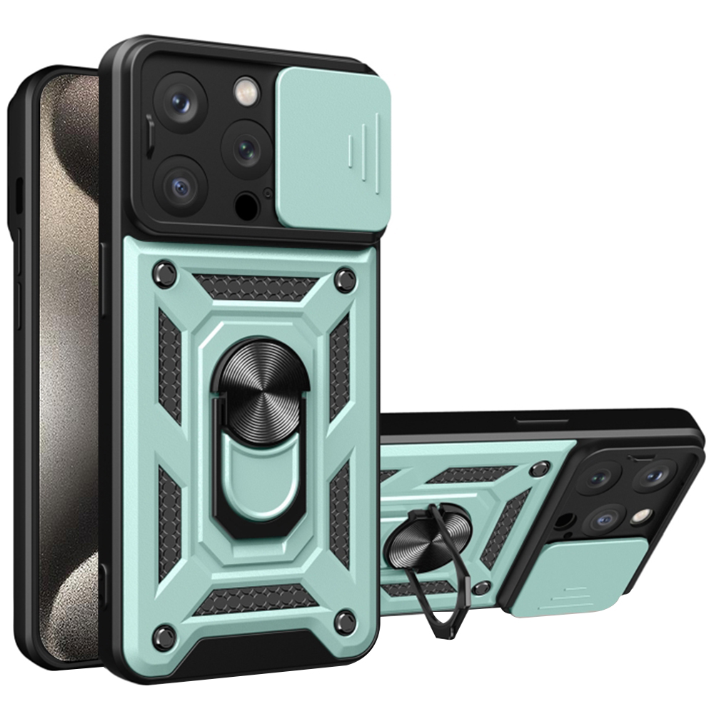 Techsuit CamShield Series iPhone 15 Pro Max zelená