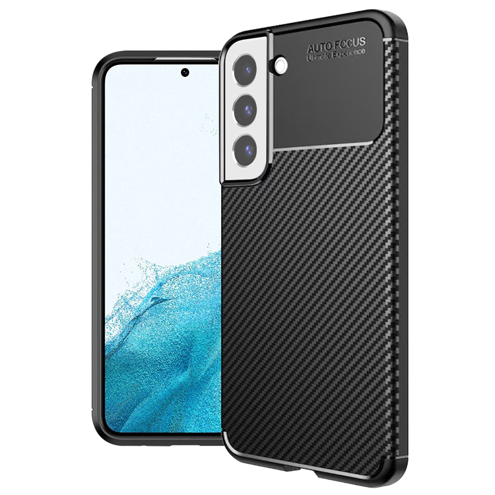 Techsuit CarbonFiber pouzdro Samsung Galaxy S22 5G černé