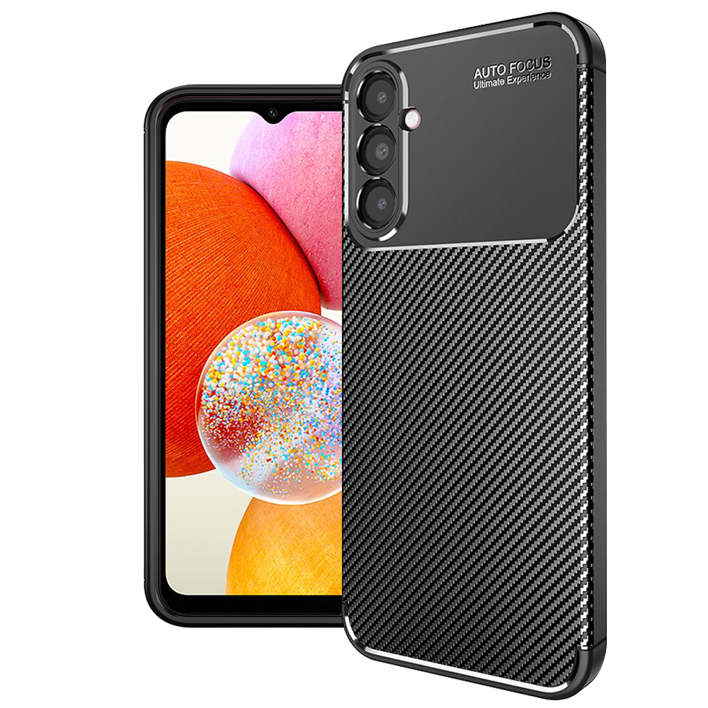 Techsuit CarbonFiber kryt Samsung Galaxy A14 4G 5G Black