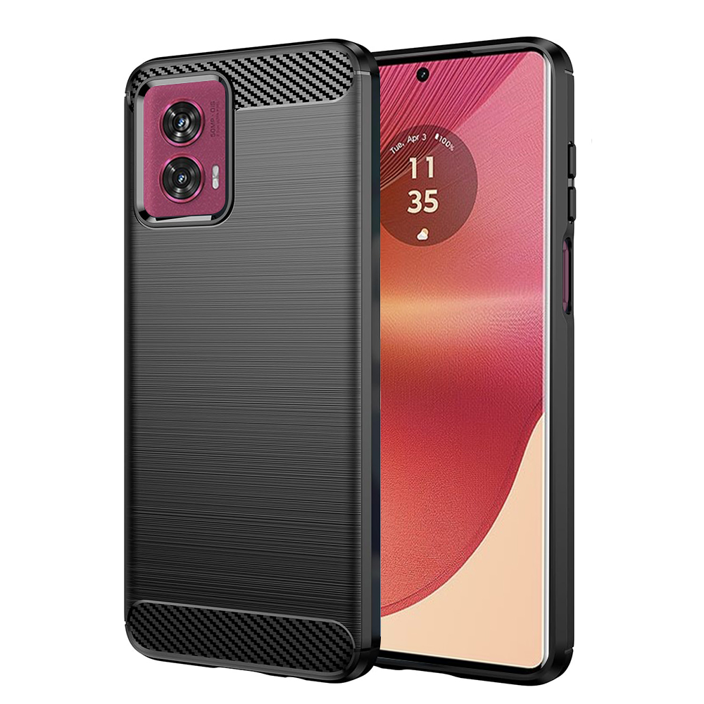 Techsuit Carbon Silicone kryt Motorola Edge50 Fusion Black