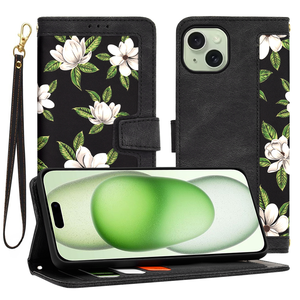 Techsuit FlipCraft iPhone 15 Plus Květy úsvitu