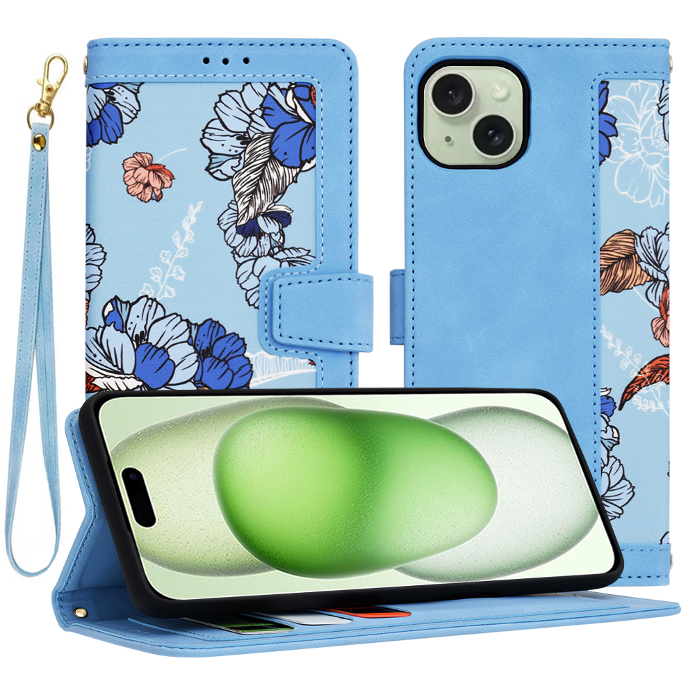 Techsuit FlipCraft iPhone 15 Plus Zářivě modrá