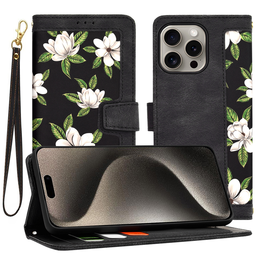 Techsuit FlipCraft iPhone 15 Pro Max Flowers of the Dawn