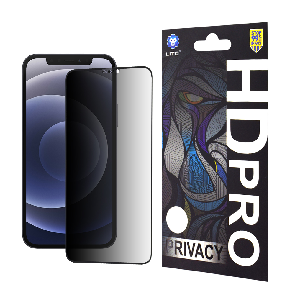 Lito HD Pro Soukromí iPhone 12 iPhone 12 Pro Černá