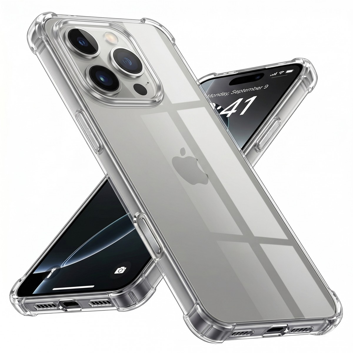 Techsuit Nárazuvzdorný Průhledný iPhone 16 Pro Velký Objektiv