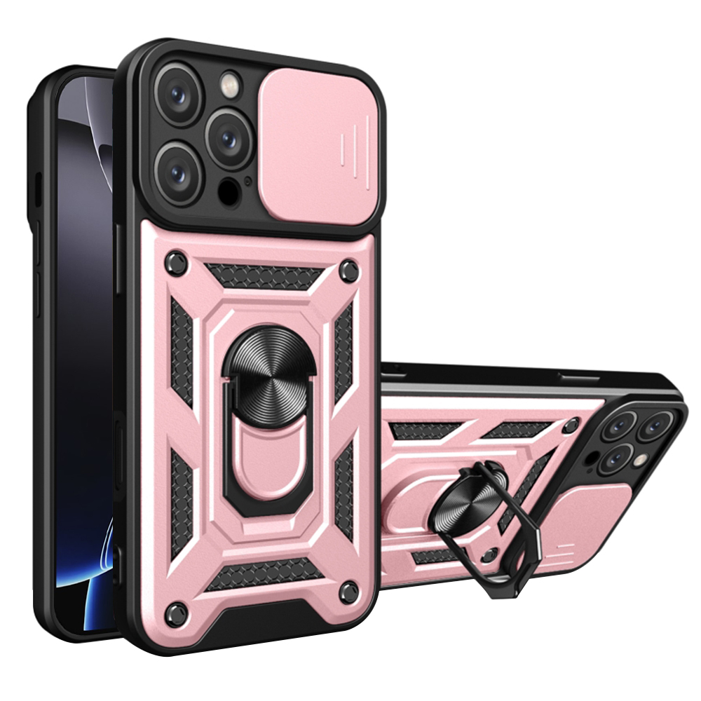 Techsuit CamShield série iPhone 16 Pro Max růžové zlato