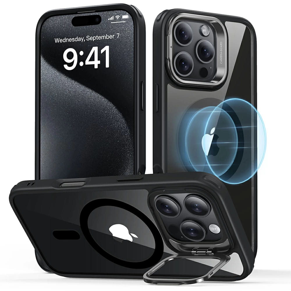 ESR HaloLock Kickstand iPhone 16 Pro Max Čirá Černá