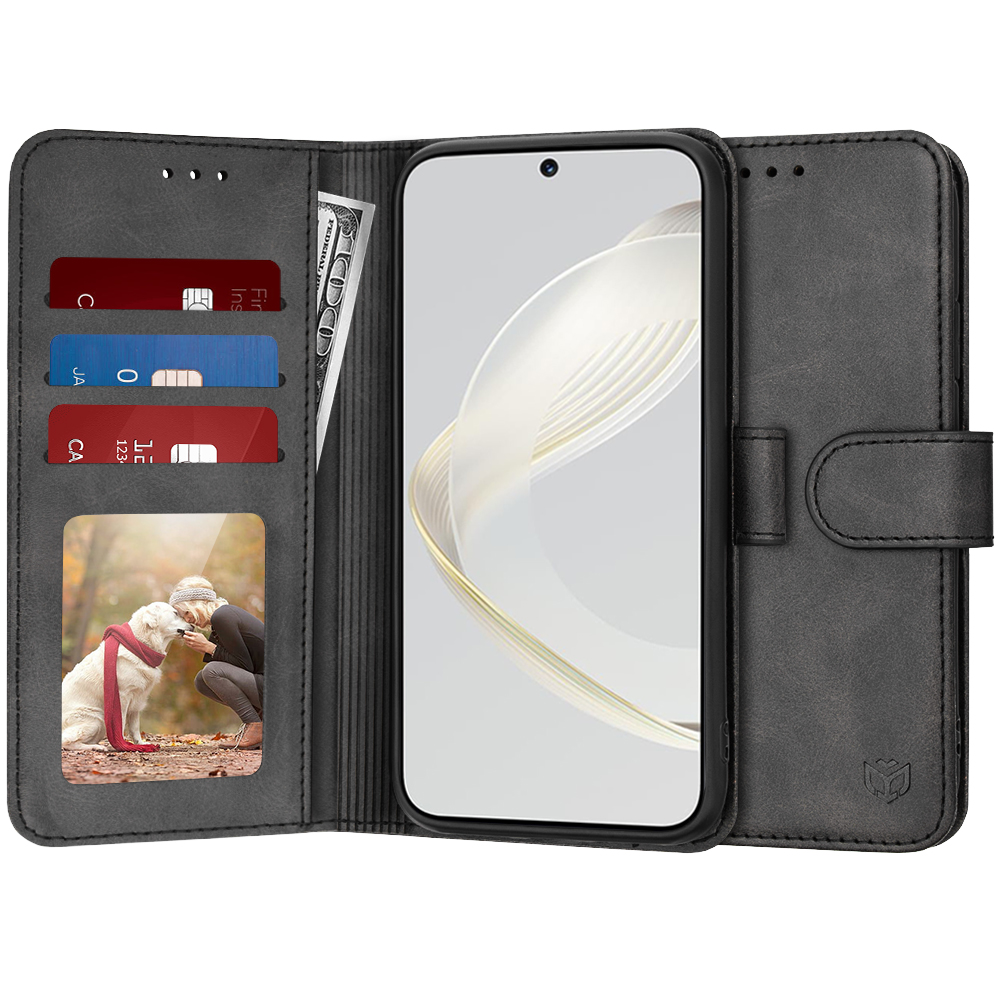 Techsuit Pouzdro Kniha Huawei nova 11 nova 12s Černé