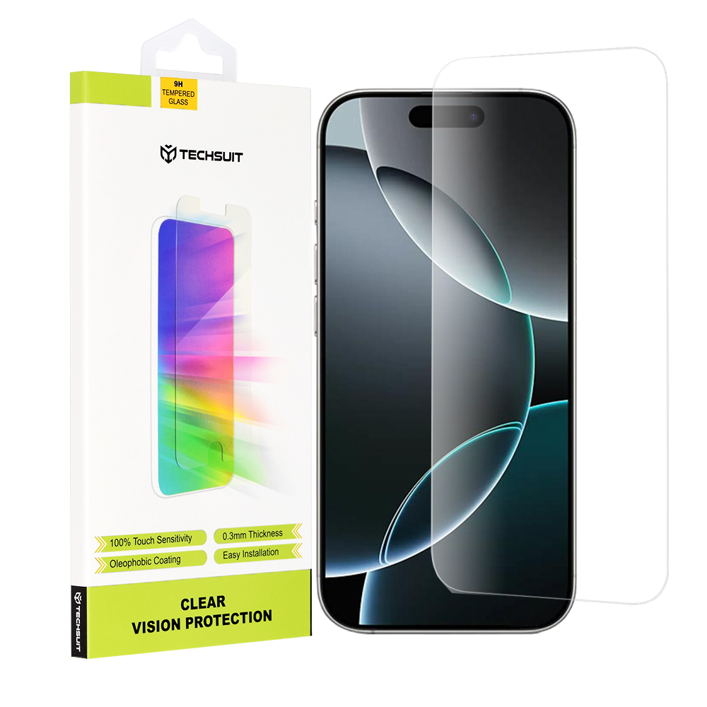 Techsuit Clear Vision Glass iPhone 16 Pro Transparentní