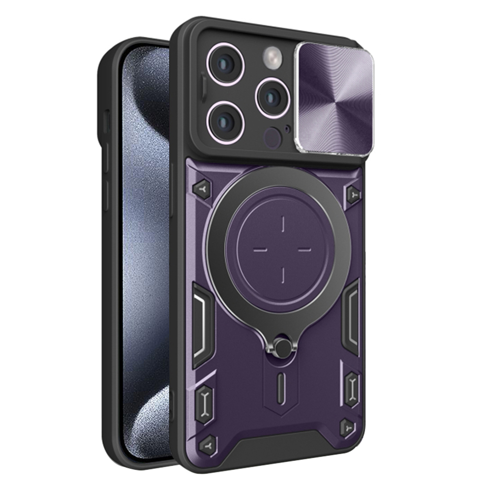 Techsuit CamGuard Pro iPhone 15 Pro Fialový