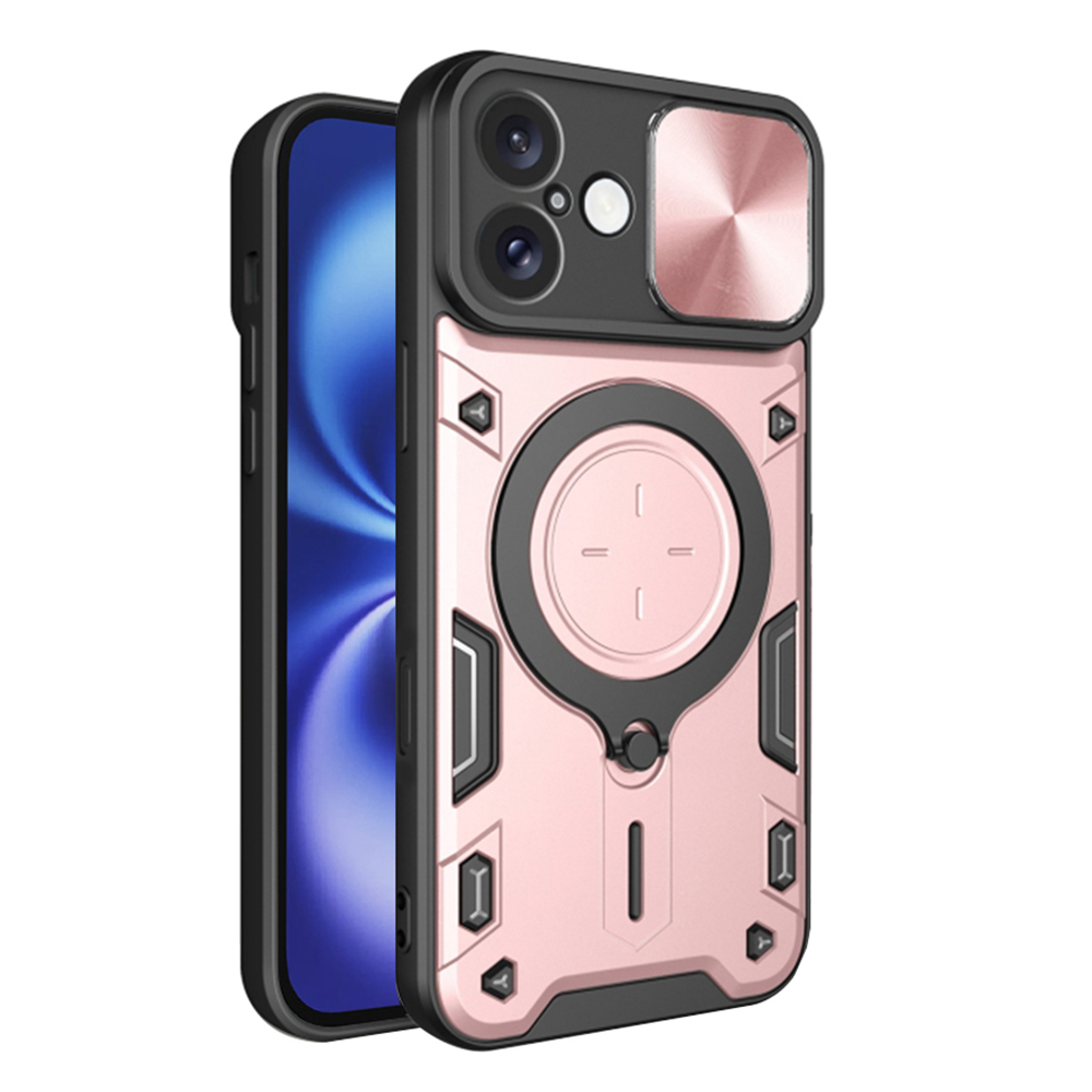 Techsuit CamGuard Pro iPhone 16 Růžové zlato