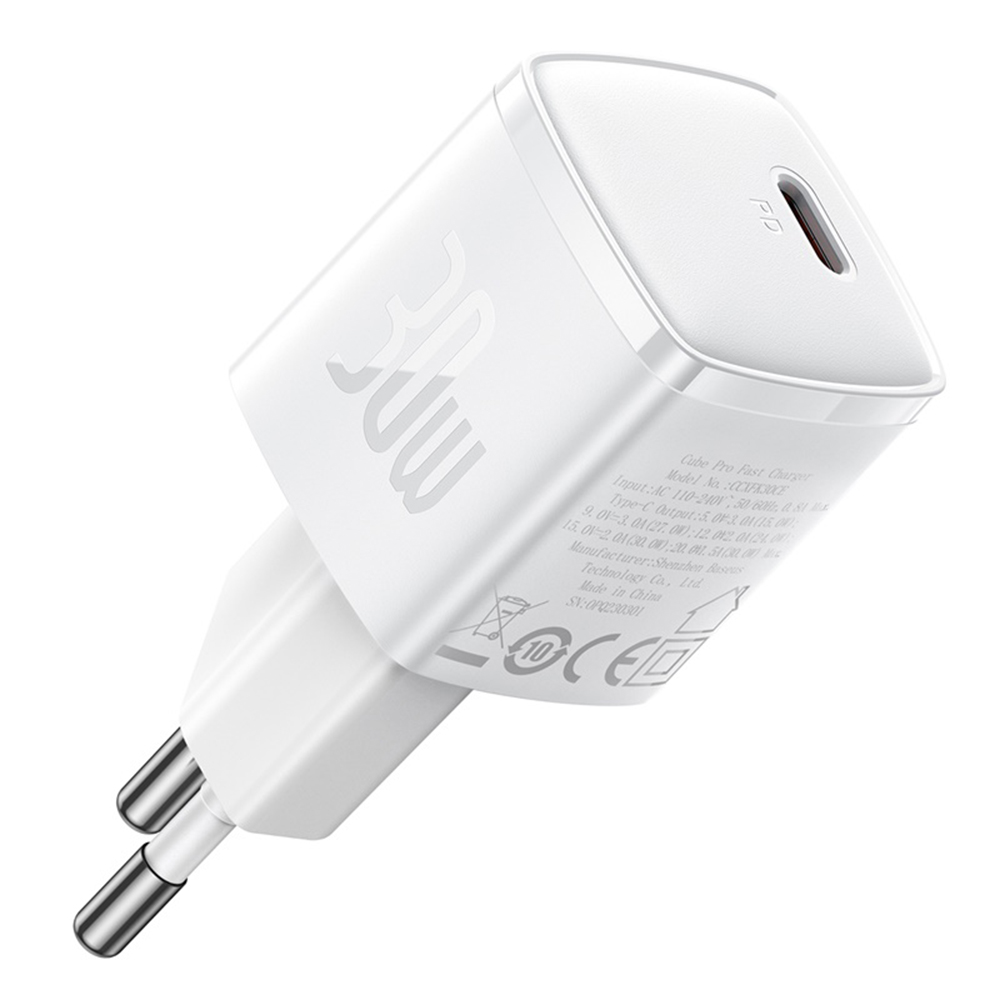 Baseus Wall Charger Cube Pro CCXF000302 30W USB C bílá