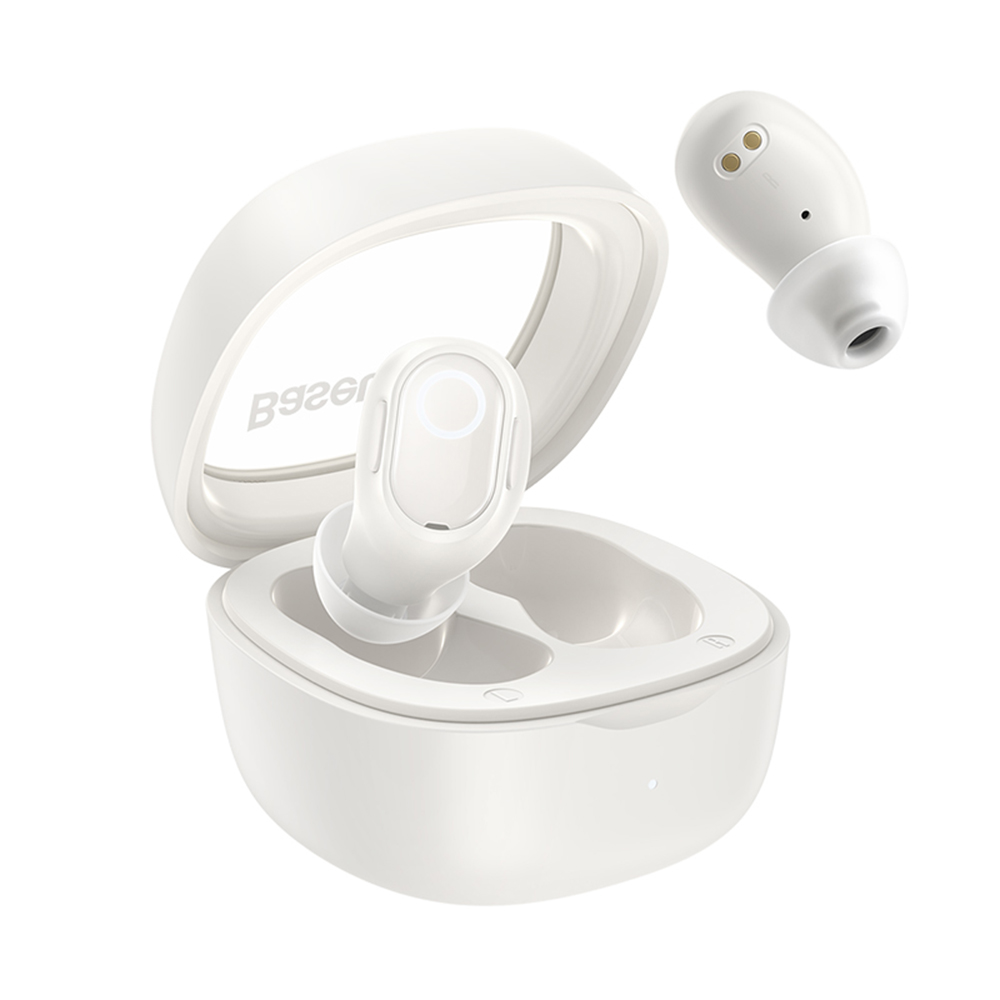 Baseus Bowie WM02 bezdrátová sluchátka In Ear Creamy White