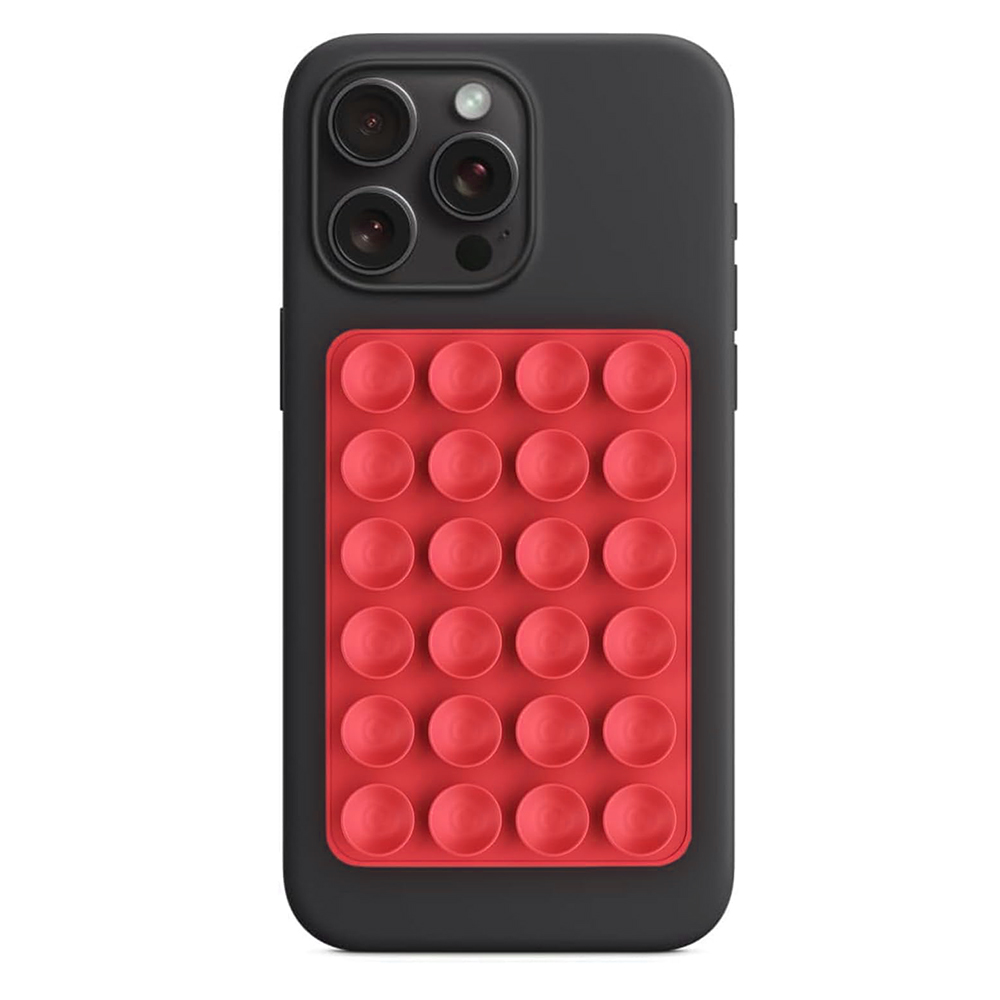 Techsuit SR-PAD držák telefonu přísavka silikon červená
