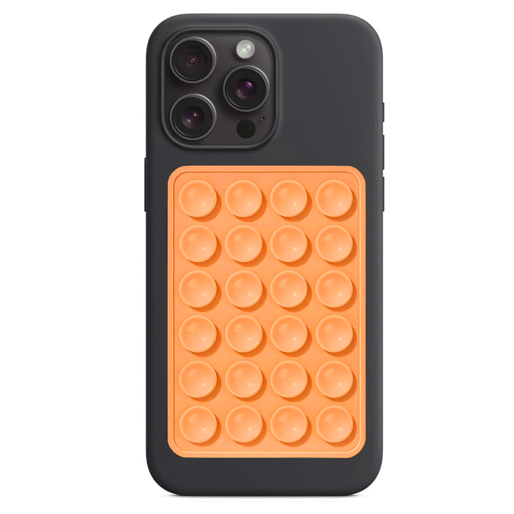 Techsuit Držák telefonu SO-PAD Přísavka na selfie Silikon Oranžový